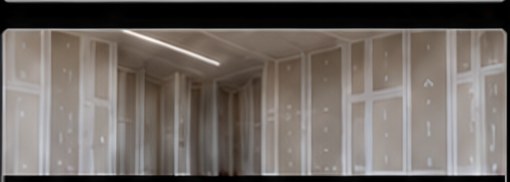 Gypsum board installed on interior walls