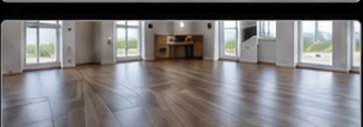 Finished wood plank flooring in an open room