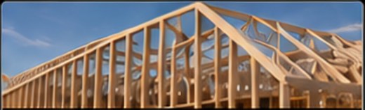 Wood wall and roof truss framing