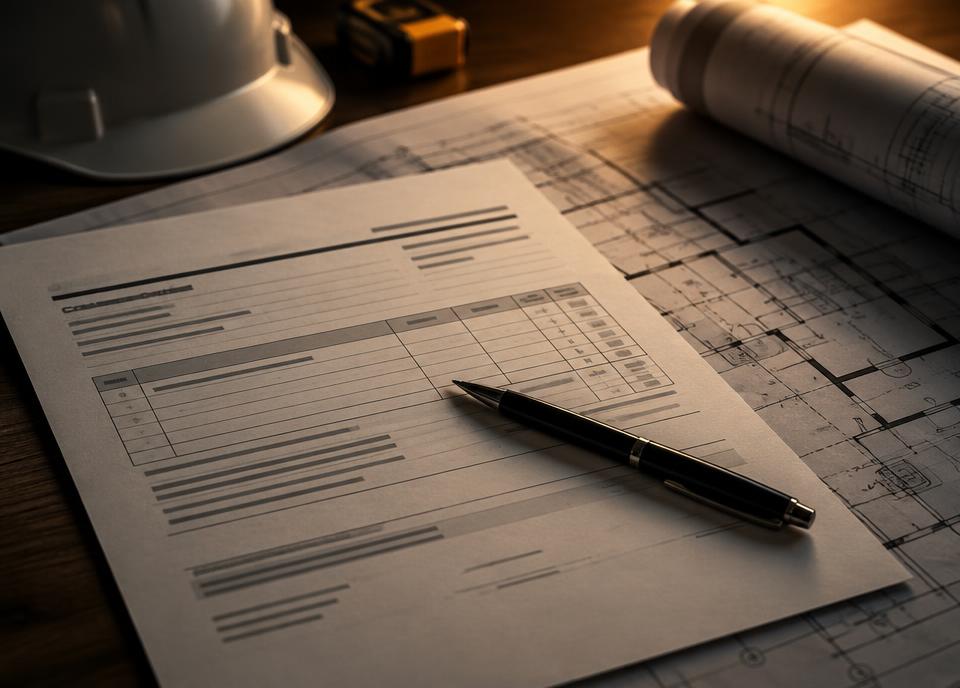 Change order documentation on construction plans